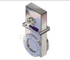 HTC 手动ISO法兰接口铝材真空闸阀-真空连接件计